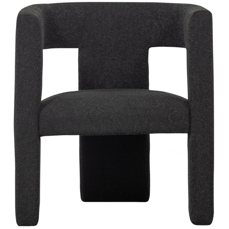 WAW ARMCHAIR BOUCLÉ DARK GREY - CHAIRS, STOOLS